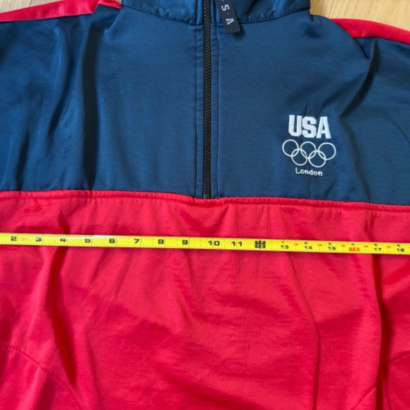 2012 London Olympics Team USA Red & Navy Blue 1/4 Zip Pullover Jacket Si… - Picture 4 of 10